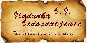 Vladanka Vidosavljević vizit kartica